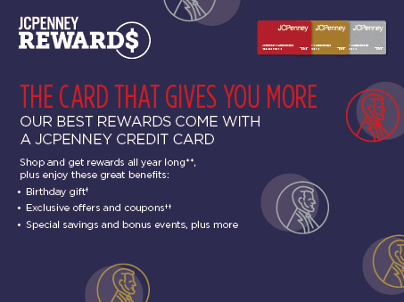 JCPenney Rewards Card benefits Gold  Platinum status