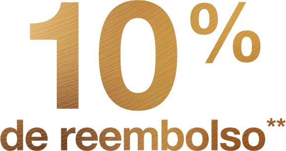 10% de reembolso**